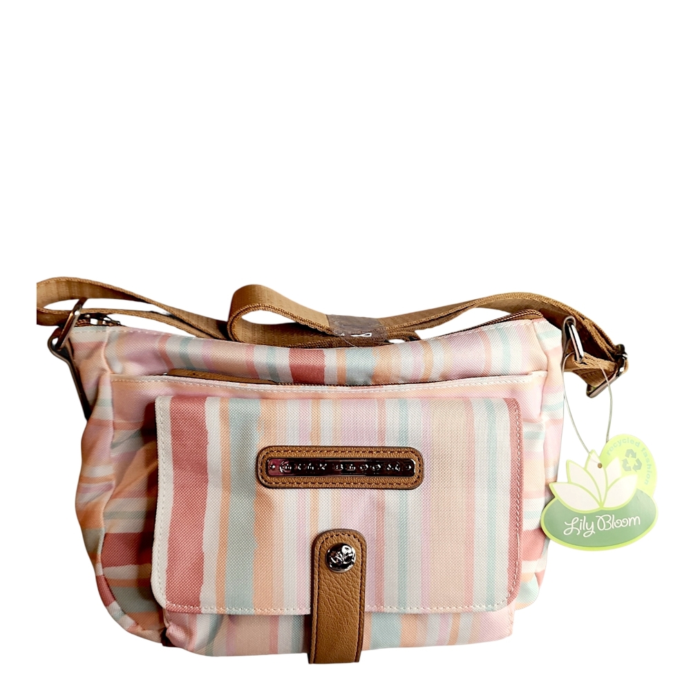Lily Bloom Pastel Striped Crossbody Bag
